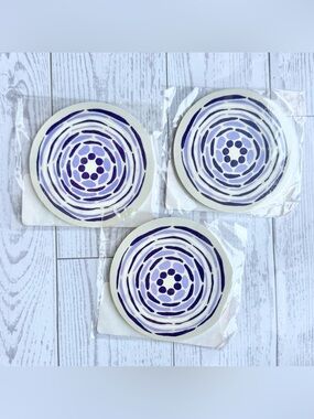 Thirty-One Purple Geo Pop Circle Manicure Nail File Bundle - Set of 3 NEW